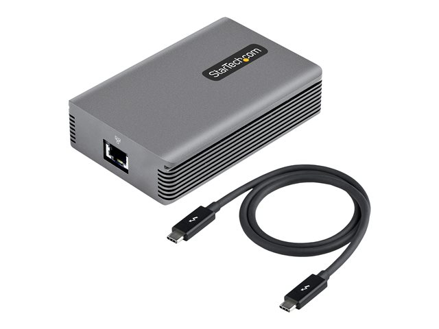 StarTech.com Thunderbolt 3 to Ethernet Adapter, 10GbE, Multi-Gigabit, Thunderbolt 3 to RJ45 Network Adapter, 10GBASE-T/5-2.5GBASE-T NIC, TB3/TB4 10G Network Adapter w/ TB3-Certified Cable, TB3 10GbE, Win/Mac (TB310G2) - network adapter - Thunderbolt 3 - 1