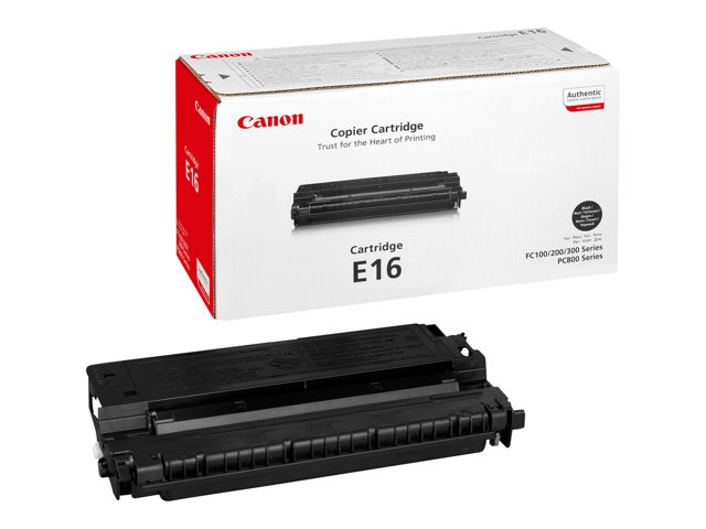 Canon E 16 - 1492A003 - 1 x Black - Toner Cartridge - For FC - 120,200,204,224,280,336, PC 860,880,890