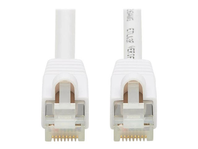 Eaton Tripp Lite Series Safe-IT Cat6a 10G Snagless Antibacterial S/FTP Ethernet Cable (RJ45 M/M), PoE, White, 3 ft. (0.91 m) - network cable - 90 cm - white