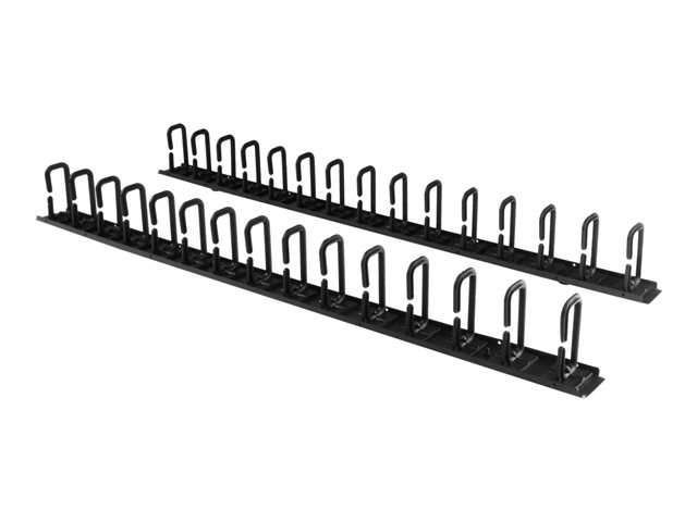StarTech.com Vertical 0U Server Rack Cable Management w/ D-Ring Hooks - 40U Network Rack Cord Manager Panels - 2x 3ft Wire Organizers (CMVER40UD) - D-ring cable management kit - 40U