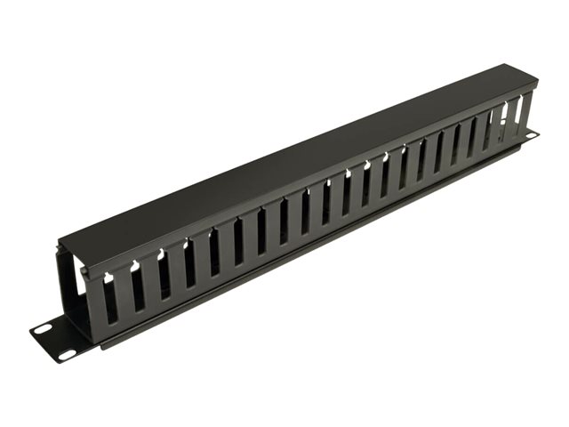 Eaton Tripp Lite Series Rack Enclosure Horizontal Cable Manager (finger duct) 1URM - Rack cable management duct with cover - black - 1U - 19"