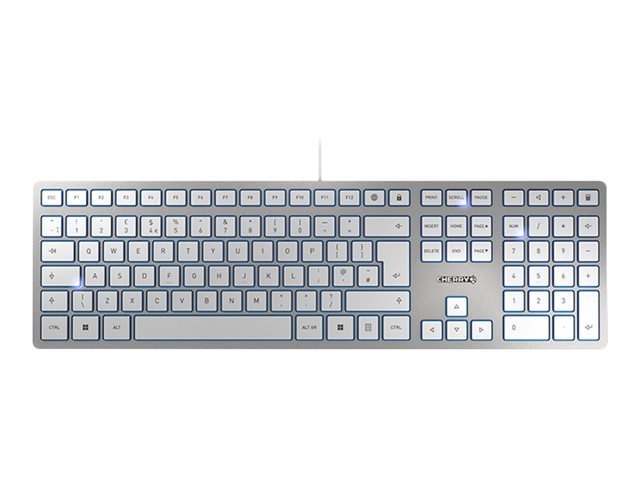 CHERRY KC 6000 SLIM - Keyboard - USB - UK - key switch: CHERRY SX - silver