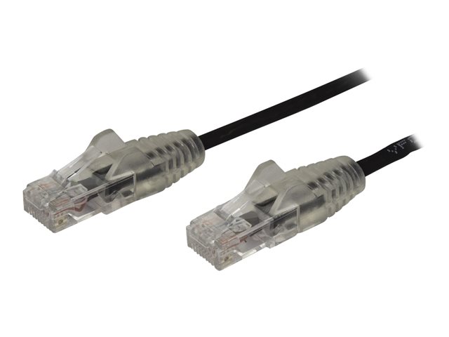 StarTech.com 1.5m Slim LSZH CAT6 Ethernet Cable, 10 Gigabit Snagless RJ45 100W PoE Patch Cord, CAT 6 10GbE UTP Network Cable w/Strain Relief, Black, Fluke Tested/ETL/Low Smoke Zero Halogen - Category 6 - 28AWG (N6PAT150CMBKS) - patch cable - 1.5 m - black