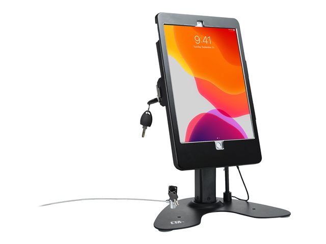DUAL SECURITY KIOSK STAND WITH LOCKING CASE CABLE FOR IPAD 10.
