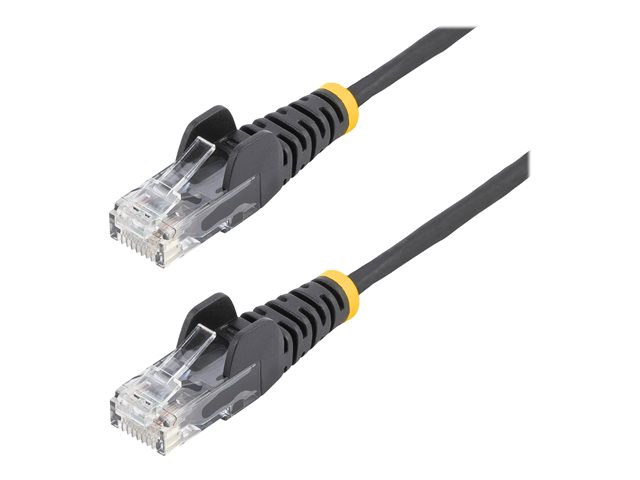StarTech.com 3m Slim LSZH CAT6 Ethernet Cable, 10 Gigabit Snagless RJ45 100W PoE Patch Cord, CAT 6 10GbE UTP Network Cable w/Strain Relief, Black, Fluke Tested/ETL, Low Smoke Zero Halogen - Category 6 - 28AWG (N6PAT300CMBKS) - patch cable - 3 m - black