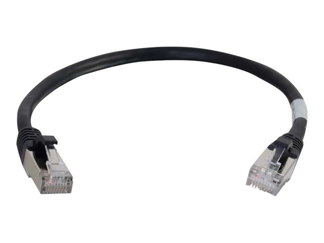 C2G Cat6a Booted Shielded (STP) Network Patch Cable - Patch cable - RJ-45 (M) to RJ-45 (M) - 10 m - STP - CAT 6a - molded, snagless, stranded - black