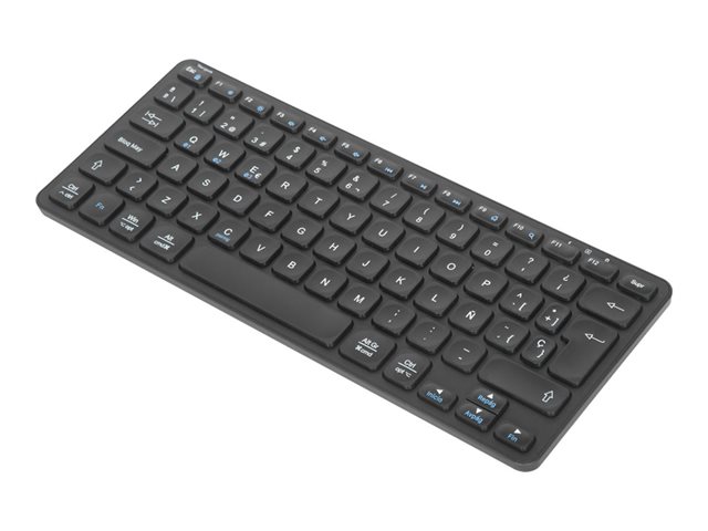 Targus - Keyboard - multi-device - compact - antimicrobial - wireless - Bluetooth 5.1 - QWERTY - Spanish - black