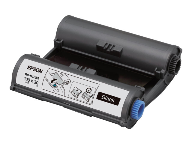 RC-R1BNA 100mm Black Ribbon, Epson Tapes, Black, 100 mm, 30 m