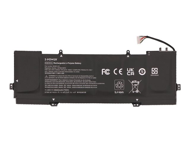 2-Power Main Battery Pack - laptop battery - 11.55 V - Li-pol - 6840 mAh - 80 Wh