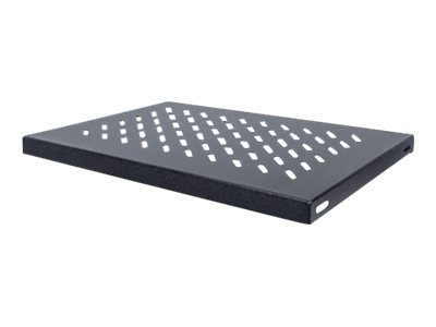 Intellinet 19" Fixed Shelf, 1U, 345mm Depth, Max 50kg, Black - rack shelf - 1U
