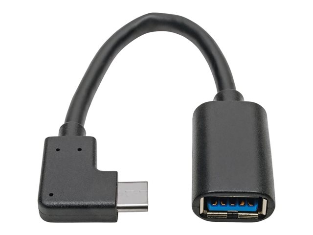 Eaton Tripp Lite Series USB C to USB-A Cable Right Angle 3.1 5 Gbps USB Type C M/F 6in - USB-C adapter - 24 pin USB-C to USB Type A - 15.2 cm