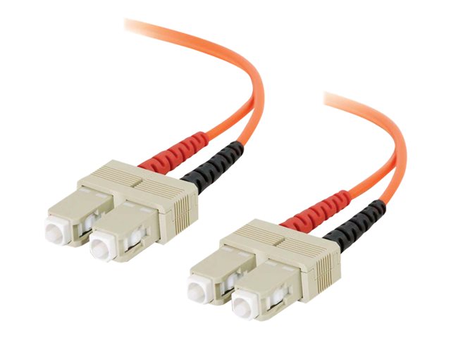 C2G Low-Smoke Zero-Halogen - Patch cable - SC multi-mode (M) to SC multi-mode (M) - 3 m - 3 m - fibre optic - 62.5 / 125 micron - orange