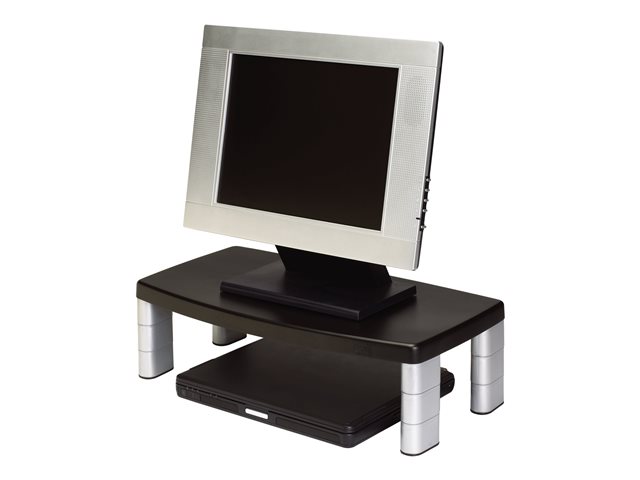 3M Adjustable Monitor Stand Extra Wide MS90B - stand - for monitor / notebook / printer - black, silver