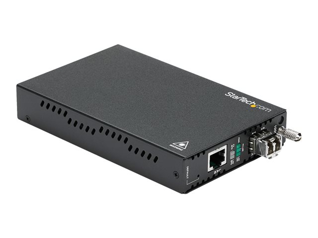 StarTech.com Multimode (MM) LC Fiber Media Converter with SFP - OAM Management - 802.3ah Compliant - Gigabit Ethernet - 550m - 850nm (ET91000LCOAM) - Fibre media converter - 1GbE - 1000Base-LX, 1000Base-SX, 1000Base-TX, 1000Base-T - RJ-45 / LC multi-mode