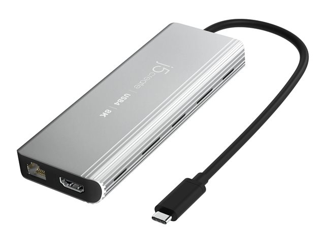 j5create JCD403 - docking station - USB4 / Thunderbolt 4 - HDMI - 1GbE, 2.5GbE
