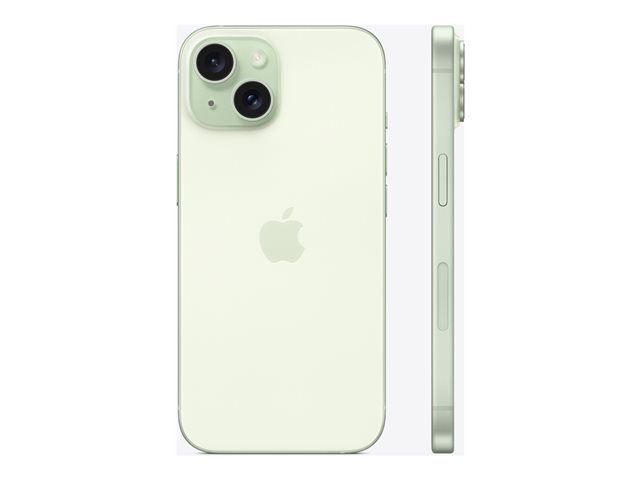 Apple iPhone 15 - 5G smartphone - dual-SIM / Internal Memory 128 GB - OLED display - 6.1" - 2556 x 1179 pixels - 2x rear cameras 48 MP, 12 MP - front camera 12 MP - green