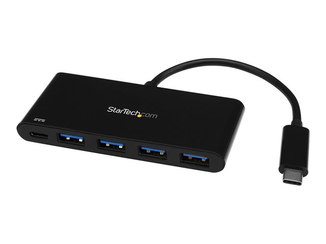 Startech 4 Port USB C Hub with 4 USB Type-A Ports (USB 3.0 SuperSpeed 5Gbps), 60W Power Delivery Passthrough Charging, USB 3.1 Gen 1/USB 3.2 Gen 1 Laptop Hub Adapter, MacBook, Dell - Windows/macOS/Linux (HB30C4AFPD) - Hub - 4 x SuperSpeed USB 3.0 - deskto