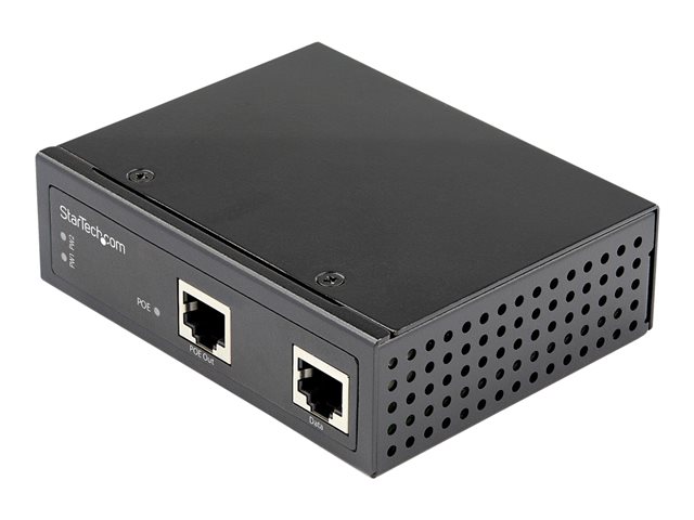 StarTech Industrial Gigabit PoE Injector, High Speed/High Power 90W, 802.3bt PoE++ 48V-56VDC DIN Rail UPoE/Ultra Power Over Ethernet Injector Adapter, -40C to +75C, Rugged, Gigabit PoE - 90W PoE++ Injector (POEINJ1G90W) - PoE injector - 90 Watt - output c