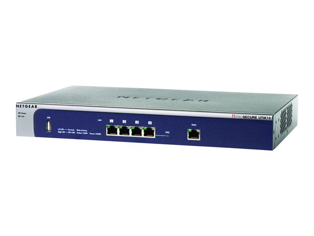 NETGEAR ProSecure Unified Threat Management Appliance UTM10 - security appliance - with 1 year Web, 1 year Email, and 1 year Software Maintenance and Upgrades, 24/7 Support, and Advanced Replacement
