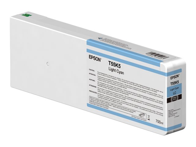 Epson T55K5 - 700 ml - light cyan - original - ink cartridge - for SureColor SC-P6000, SC-P7000, SC-P7000V, SC-P8000, SC-P9000, SC-P9000V