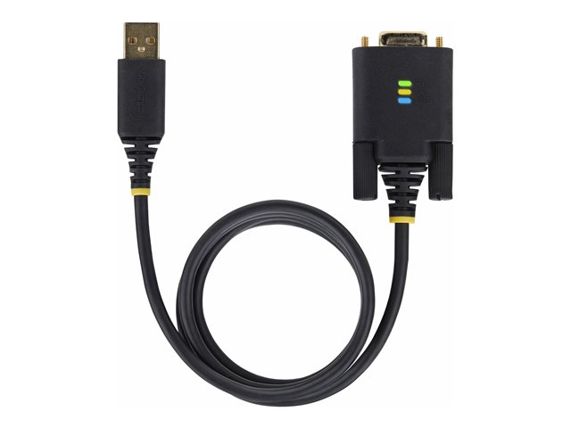 StarTech 3ft (1m) USB to Null Modem Serial Adapter Cable, Interchangeable DB9 Screws/Nuts, COM Retention, USB-A to RS232, FTDI, Level-4 ESD Protection, Windows/macOS/ChromeOS/Linux - Rugged TPE Construction (1P3FFCNB-USB-SERIAL) - USB / serial cable - USB