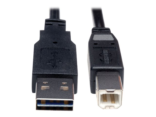 Eaton Tripp Lite Series Universal Reversible USB 2.0 Cable (Reversible A to B M/M), 10 ft. (3.05 m) - USB cable - USB to USB Type B - 3.05 m