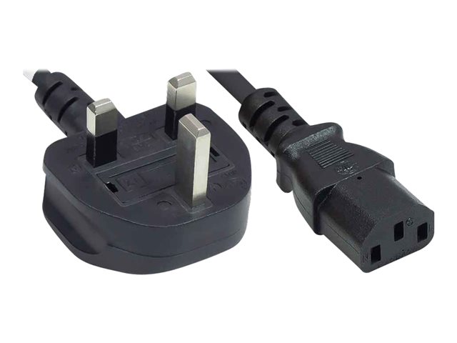 POWER CABLE/CORD UK 3PIN/C13FEM -KETTLE LEAD 1.8M BLACK POLYBAG