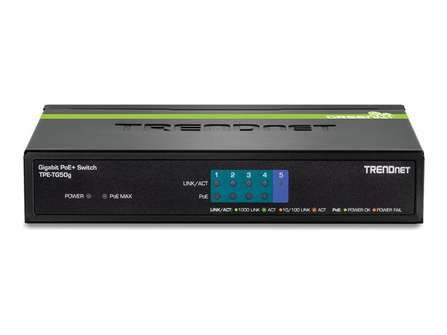 TRENDnet TPE TG50g - switch - 5 ports - TAA Compliant
