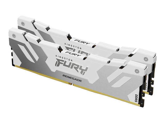 Kingston FURY Renegade - DDR5 - kit - 32 GB: 2 x 16 GB - DIMM 288-pin - 7600 MT/s / PC5-60800 - CL38 - 1.45 V - unbuffered - on-die ECC - white, silver