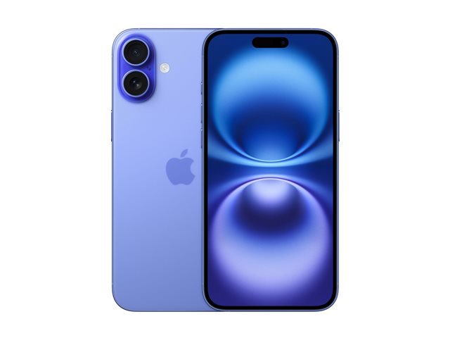 Apple iPhone 16 Plus - 5G smartphone - dual-SIM / Internal Memory 128 GB - OLED display - 6.7" - 2796 x 1290 pixels - 2x rear cameras 48 MP, 12 MP - front camera 12 MP - ultramarine