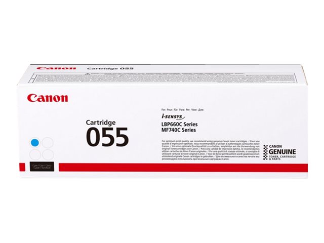 Canon 055 - Cyan - original - toner cartridge - for imageCLASS LBP664, MF745, i-SENSYS LBP663, LBP664, MF742, MF744, MF746, Satera LBP662