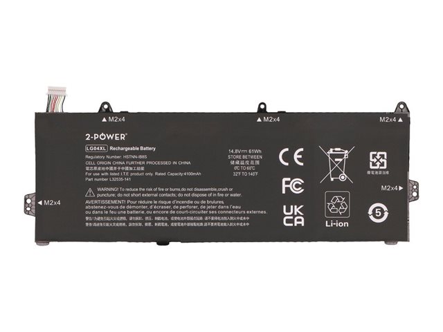 2-Power Main Battery Pack - laptop battery - 14.8 V - Li-pol - 4100 mAh - 60 Wh