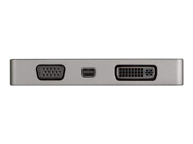 StarTech.com USB C Multiport Video Adapter, 4K 60Hz UHD Portable 5-in-1 USB Type C to HDMI 2.0, Mini DisplayPort, VGA or DVI (1080p), 95W PD Passthrough, Cable Management, Aluminum Adapter - 5-in-1 USB-C Converter (CDPVDHMDPDP) - External video adapter -