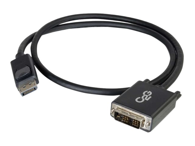 C2G 1m DisplayPort to Single Link DVI-D Adapter Cable M/M - DP to DVI - Black - DisplayPort cable - single link - DisplayPort (M) to DVI-D (M) - 1 m - black