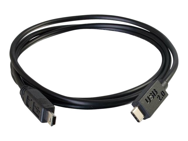 C2G 4m USB 2.0 USB Type C to USB Mini B Cable M/M - USB C Cable Black - USB cable - mini-USB Type B (M) to USB-C (M) - USB 2.0 - 4 m - black