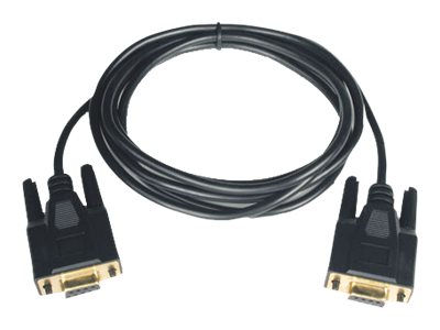 Tripp Lite 6ft Null Modem Serial DB9 RS232 Cable Adapter Gold F/F 6' - null modem cable - DB-9 to DB-9 - 1.8 m