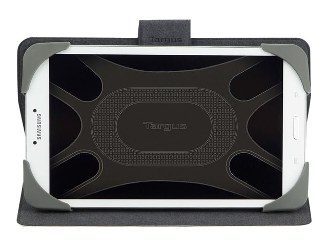 Targus Safe Fit Rotating Universal - Flip cover for tablet - polyurethane - black - 10"
