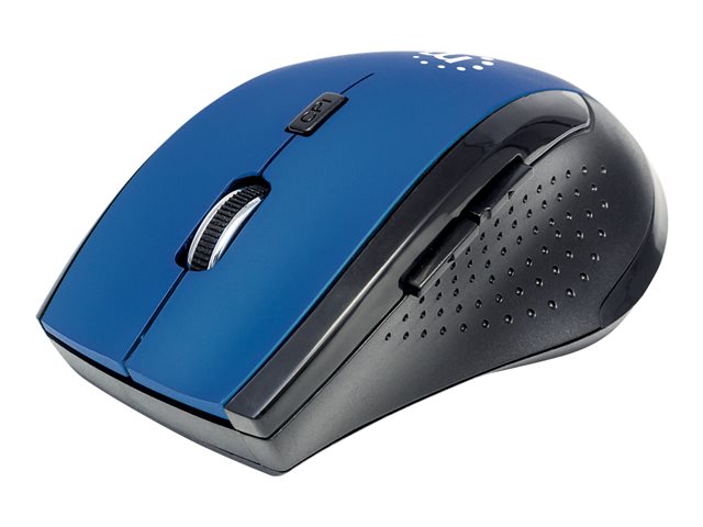 CURVE USB WIRELESS MOUSE- 2.4GHZ BLACK/BLUE USB-A 1600DPI