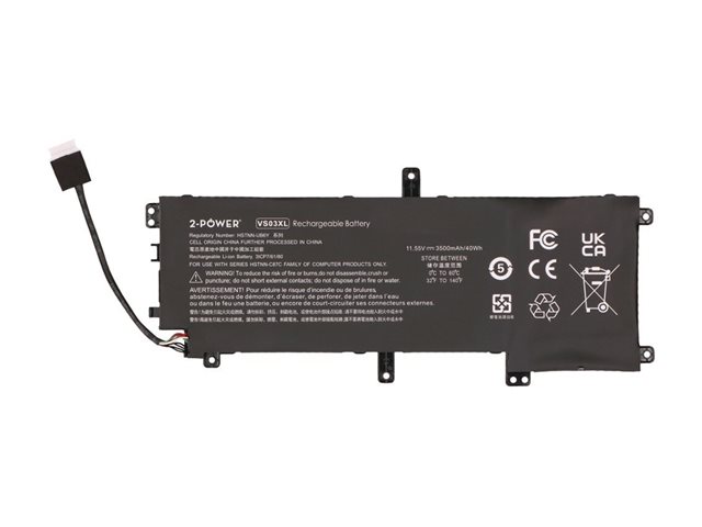2-Power Main Battery Pack - laptop battery - 11.55 V - Li-pol - 3500 mAh - 40 Wh