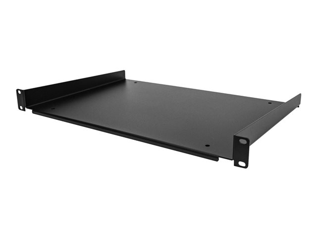 Startech 1U Fixed Server Rack Mount Shelf, 12in Deep Steel Universal Cantilever Tray for 19" AV/Data/Network Equipment Rack with Cage Nuts & Screws, 55lbs Weight Capacity, 12" Deep - 1U Network Rack Shelf - Rack shelf - 1U - 19"