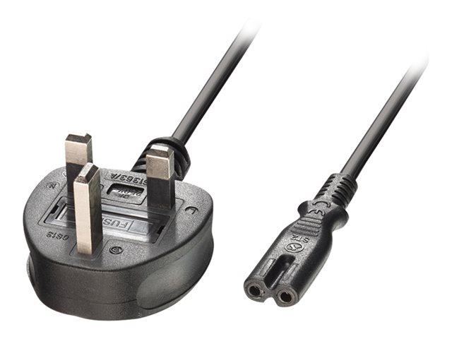 Lindy - power cable - BS 1363A to power IEC 60320 C7 - 2 m