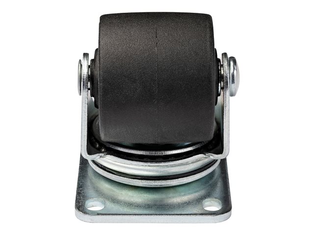 StarTech.com Heavy Duty Casters for Server Racks/Cabinets, Set of 4 Universal M6 2-inch Swivel Caster Kit, 45x75mm Pattern, Replacement Caster Wheels for 4 Post Racks, Steel/Plastic - 4-Pack Rolling Caster Kit (RKCASTER2) - rack casters kit