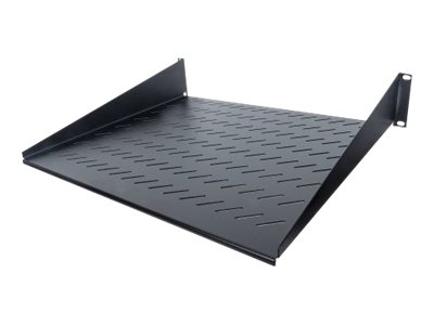 19IN CANTILEVER SHELF 2U 400MM- 2-POINT FRONT MOUNT VENTED BLAC
