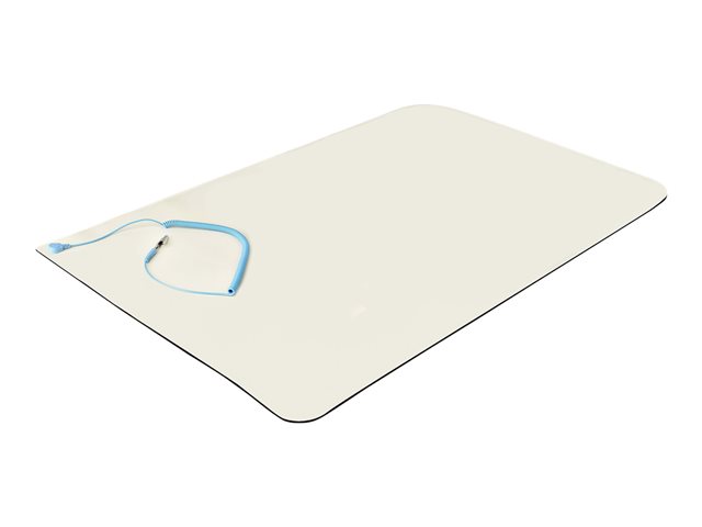 Startech 23x47in Anti Static Mat, ESD Mat for Electronics Repair, Anti Static Desk Mat w/Detachable Grounding Wire, ANSI/ESD S 4.1 Compliant, Flexible Thermoplastic Work Mat/Pad - Suitable for Tables (LG-ANTI-STATIC-MAT) - Anti-static mat - detachable gro