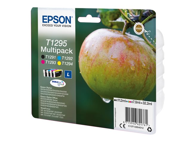 Epson T1295 Multipack - 4-pack - L size - black, yellow, cyan, magenta - original - ink cartridge