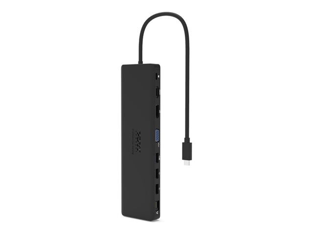 PORT connect TRIPLE SCREEN TRAVEL - docking station - USB-C 3.1 Gen 2 - DP, HDMI, VGA - 1GbE