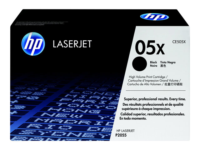 HP 05X - CE505X - 1 x Black - Toner cartridge - High Yield - For LaserJet P2054, P2055, P2056, P2057
