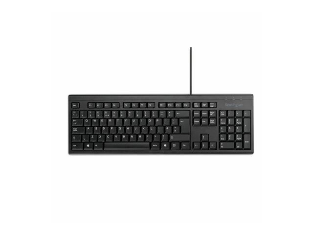 Kensington KB100 EQ - Keyboard - full size - USB - QWERTY - UK - black - brown box