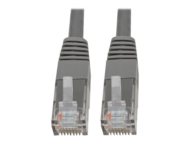 Tripp Lite Premium Cat5/Cat5e/Cat6 Gigabit Molded Patch Cable, 24 AWG, 550 MHz/1 Gbps (RJ45 M/M), Gray, 35 ft. - patch cable - 10.7 m - grey