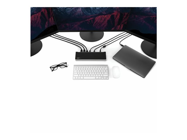 StarTech.com USB-C Dock, 4K Triple Monitor USB Type-C Docking Station with Dual DisplayPort & HDMI, 100W Power Delivery + Charging, USB 3.0/3.1 Gen 1 Hub (1x USB-C + 4x USB-A) w/ Ethernet - 100W PD Laptop Dock (DK30CH2DEPUE) - docking station - USB-C - HD
